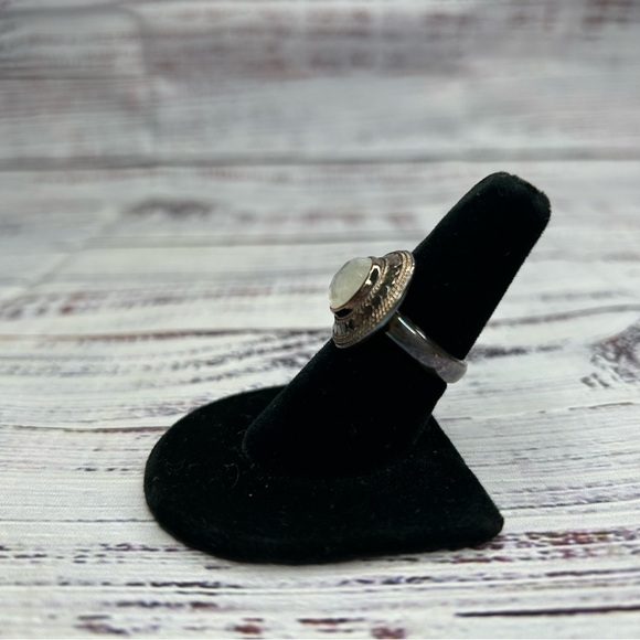 ANNA BECK 925 Silver Stone Women's Cocktail Ring, Size 7 - Picture 5 of 9